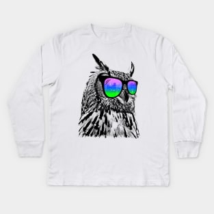 Cool Owl Kids Long Sleeve T-Shirt